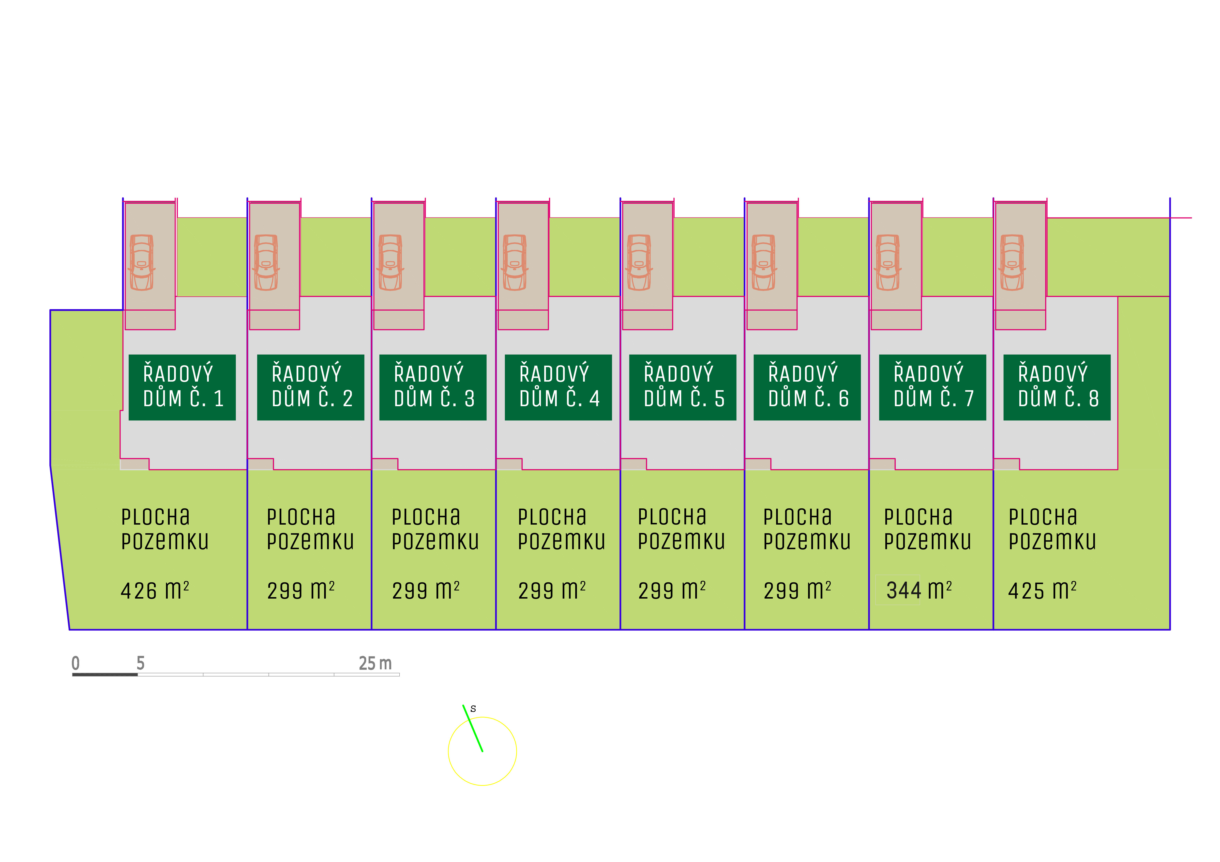 Půdorysy řadových domů